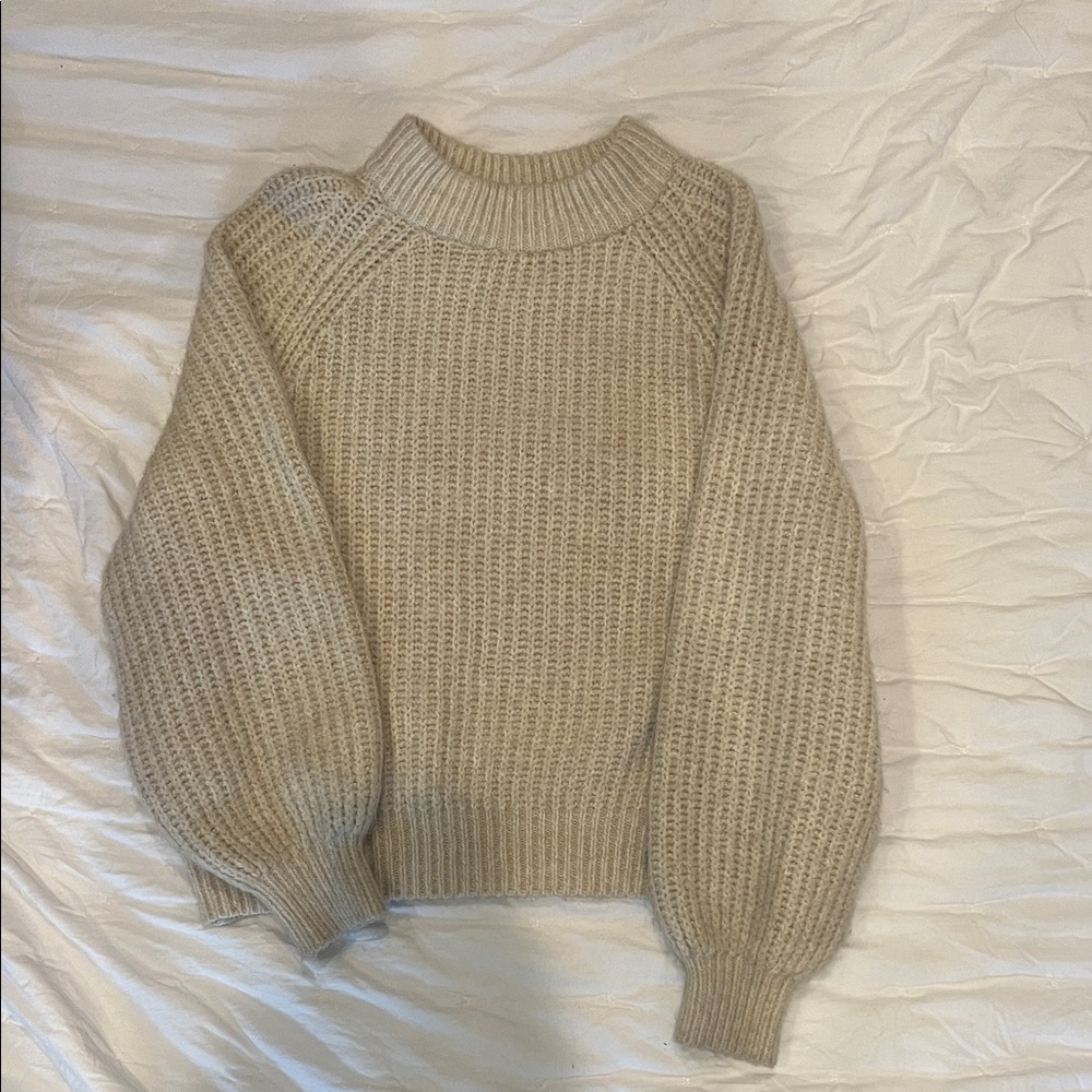 Target Cream Knit Turtleneck Sweater